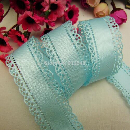 1410147,hot sale 30mm hollow Flowers solid satin ribbon, DIY handmade materials,Clothing accessories,Gift Wrapping