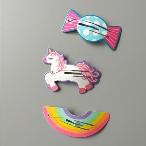 2PCS Cute Rainbow Candy BB Clips Hairpins Girls Hair Accessories Children Headwear Baby Hair Clips Headdress