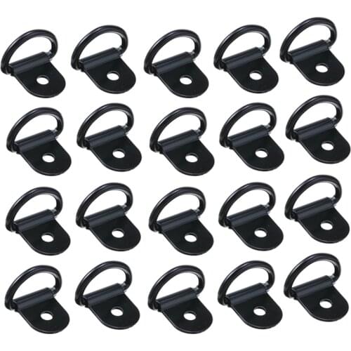 20Pcs D Shape Pull Hook Tie Down Anchors Ring Stainless Steel Cargo Tie Down Ring for Car Truck Trailers RV Boats