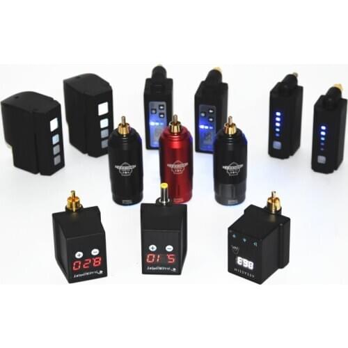 2020 Newest Wireless Tattoo Mini Power 1200mA/h 1500mA/h 2000mA/H 2500mA/h RCA DC For Tattoo Machine Free Shipping