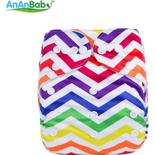 5Pcs Per Lot)Ananbaby Pocket Cloth Diaper Breathable Nappy Adjustable Cotton Cloth Nappies Without Inserts