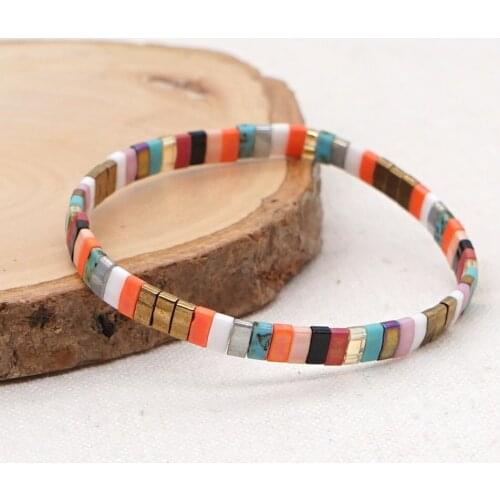Couple Bracelet Female Fashion Trend Bohemian Tila Beaded Handmade Jewelry New Handmade Woven Bracelets for Women Jewellery