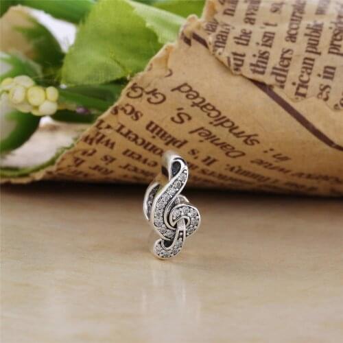 Ajax 925 Sterling Silver Musical Note Charms Beads For Bracelets Christmas Women Gift Brazalete Mujer
