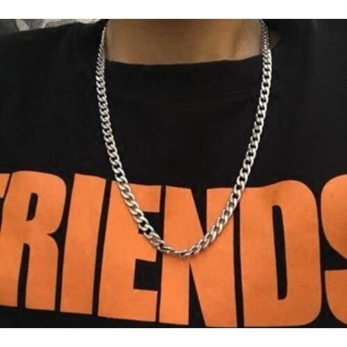 Unisex Stainless Steel Chains Necklaces For Women Men Hip Hop Necklace On The Neck Collar Fashion Jewelry Gifts Free Shipping