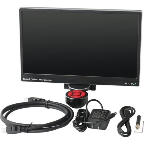 HD 11.6" LCD HDMI USB WIFI 1080P C Mount Digital Video Microscope Camera For Stereo Biological Microscope Industrial Soldering