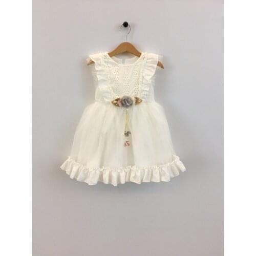 Female Child Evening Dress ball gown flower girl dress lace appliques baby girl party dress Cap sleeves puffy bow back first communion dress