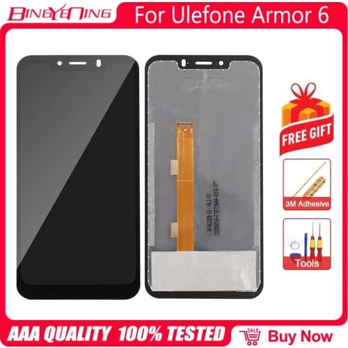 BingYeNing For Ulefone Armor 6 6E 6S LCD Touch Screen Digitizer Display Screen Phone Accessories Assembly Replacement
