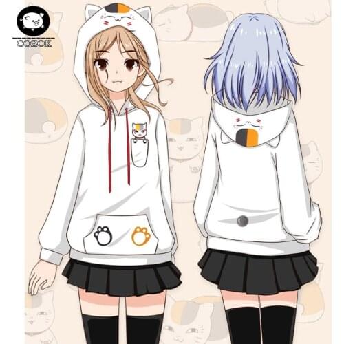 Cotton Amine Natsume Yuujinchou Nyanko Sensei Hooded Hoodie Jacket Coat Costumes Cosplay For Woman
