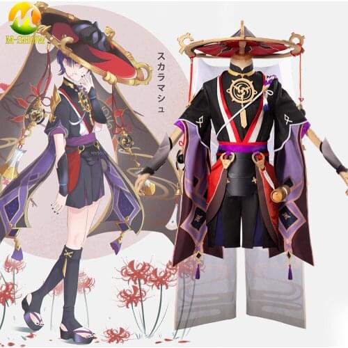 Genshin Impact Cosplay Scaramouche Costume Game Suit Scaramouche Outfit Halloween Fancy Suit for Audlt Men
