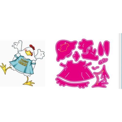 Chicken Metal Cutting Dies for DIY Scrapbooking Die Cut New Cuts for Paper Card Making Craft Embossing I love you