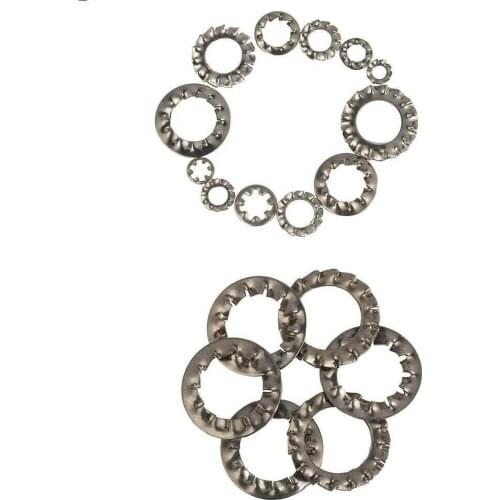 M3-M24 304 stainless steel lock washer / outer and inner serrated lock washer