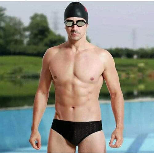 Mens Swimming Briefs Men Black Quick Dry Beach Swim Trunks Triangle Shorts Swimsuit Swimwear Bathing Suit 2021 New