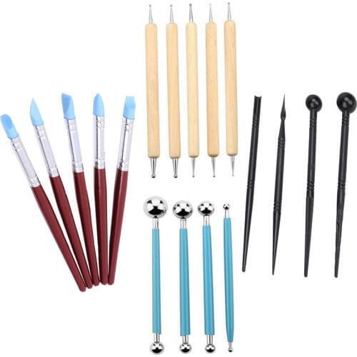 18Pcs Polymer Clay Sculpting Tool Set Wood Models Art Projects Pottery Tools