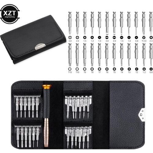 Leather Case 25 In 1 Torx Screwdriver Set Mobile Phone Repair Tool Kit Multitool Hand Tools For Iphone Watch Tablet PC 2019