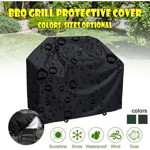 BBQ Gas Grill Cover Waterproof 6 Size Barbecue Grill Waterproof Cover Anti Dust Rain Protector Outdoor Heavy Duty Protection