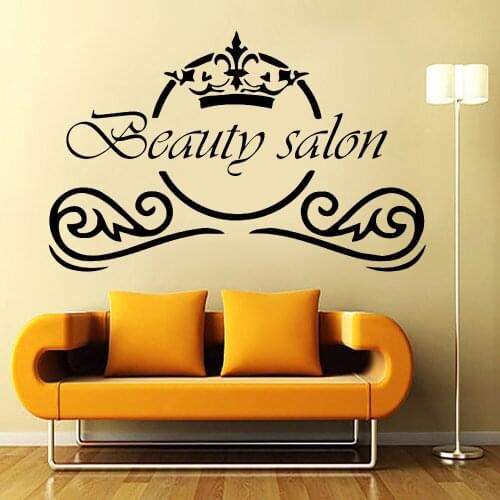 Beauty Salon Wall Decal Fashion Make Up Hair Spa Salon Vinyl Wall Sticker for Beauty Salon Interior Design Window Decals C581