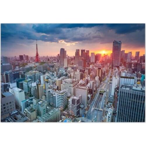 New Arrival Custom Tokyo Canvas Painting Poster Home Decor Cloth Fabric Wall Art Poster for Living Room 20x30cm,27x40cm