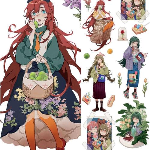 New Mori Girl Scrapbook Journal Materials Paper PET masking tape Stickers