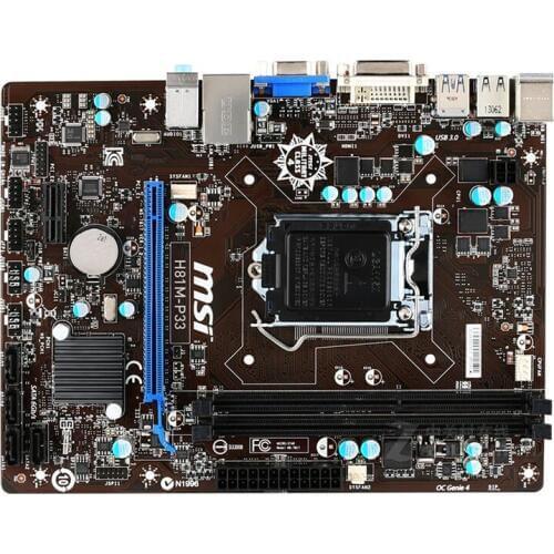 Original motherboard for MSI H81M-P33 LGA 1150 DDR3 for 22nm cpu 16GB USB2.0 USB3.0 desktop motherboards