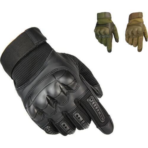 Full Finger Rubber Knuckle Armed Gloves Military Airsoft Paintball Hunting Hiking Gloves Men Touch Screen Sport Gloves