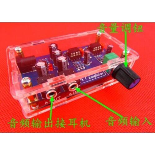 TCXRE Portable Headphone Amplifier Board AMP Module Kit For Classic 47 DIY with case