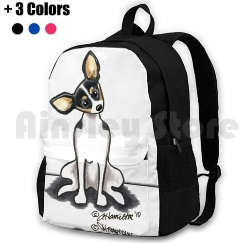 Rat Terrier Sit Pretty Outdoor Hiking Backpack Waterproof Camping Travel Rat Terrier Rat Terrier Rat Terrier Lover Dogs