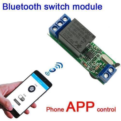 Android DC 12V Bluetooth door lock access control Smart remote APP switch relay module Jog self-locking function