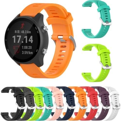 Colorful Watchbands Strap For Garmin Forerunner 245 245M 645 Sport Silicone Strap Bracelet For Garmin Vivoactive 3 Music/Venu SQ