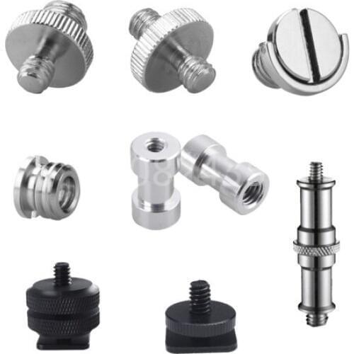 1/4" 3/8" Male Female Thread Screw Tripod Plate Screw EB for Canon nikon Camera monopod ballhead Flash Tripod Light Stand Metal