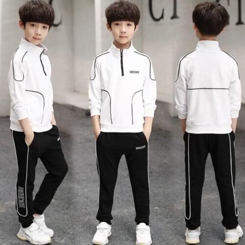 Teenage Tracksuits Big Boys Clothing Set South Korean Fashion Children Clothes 4 5 6 7 8 9 10 11 12 Years Boys Sport Suit Autumn