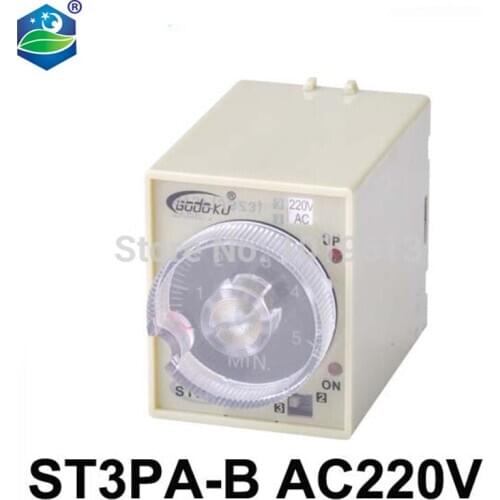 ST3PF 220v delay timer relay with 8Pins Socket Base PF083A