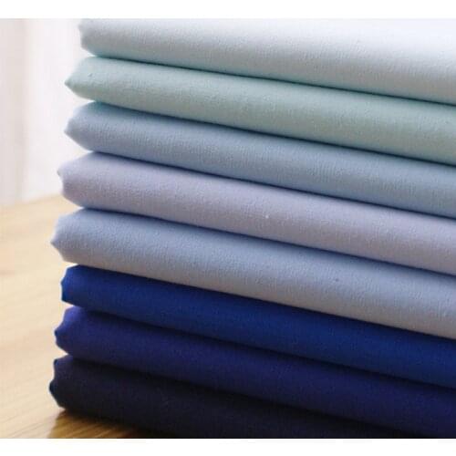 Pure Cotton Fabric 100% Kids By The Meter Dress Shirt Clothes Handmade DIY Cloth Fabrics for Sewing White Black Red Blue Summer