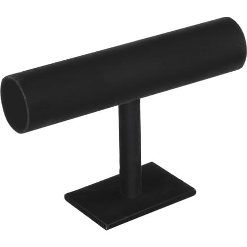 Velvet /PU Leather Bracelet Bangle Necklace Display Stand Holder Watch Jewelry Organizer T-Bar Rack