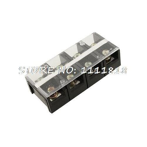 600V 150A 4 Position Covered Screw Terminal Block Barrier Strip