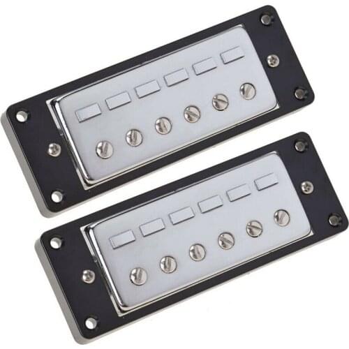 1Set Guitar pickups Mini 6 Strings Humbucker Pickups Bridge & Neck Set for Electric Guitar Chrome