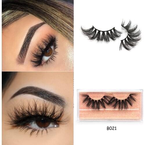 1Pair 3D Mink Lashes 25mm Mink Eyelashes Thick Long Wispies Fluffy Natural False Eyelashes Lashes Extension Makeup Tools