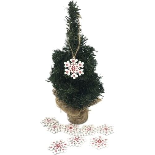 10PCS White Snowflakes Christmas Wooden Ornaments Unfinished Craft Wood for Crafts Christmas Ornaments DIY Crafts