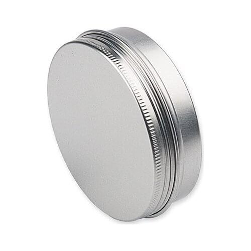 100ML Silver Color Aluminum Cosmetic Box Cream Jar With Screw Cap Wholesale