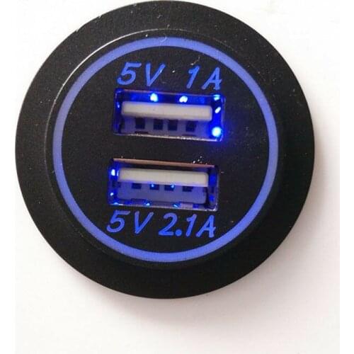 12v-24v Waterproof DUAL USB Charger Adapter OUTLETS for Marine CAR BUS TRUCK