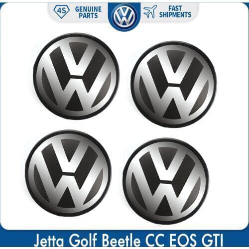 4pcs/Set 56mm Logo Emblem Badge Wheel Center Hub Cap for VW Volkswagen Jetta Golf Beetle CC EOS GTI 1J0 601 171