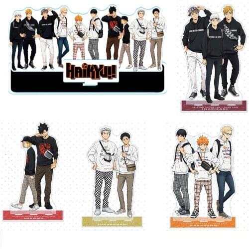 Anime Haikyuu!! Hinata Shoyo Tobio Kageyama Kei Tsukishi Acrylic Figure Stand Display Model Plate Tabletop Decor Collection Toys