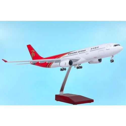 47CM 1:135 scale Aviation Airbus A330 Model Shenzhen Airlines Airway Light Resin Aircraft Plane Collect Adult Gift Toys Display