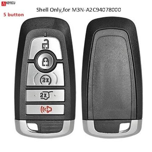 Keyecu 5 Button Remote Key Shell Case Fob for Ford F-250 F-350 F350 F450 F550 Fusion Explorer Expedition Edge 2017 2018 2019