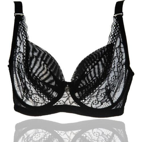 Womens Plus Size Full Figure Underwire Brassiere Womens Minimizer Lace Foral Bras Adjustable Strap Underwear Hot Sale Lingerie