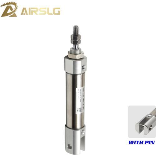 CDJ2D10 CDJ2D16 Double clevis Mini Pneumatic Air Cylinder Double Acting Single Rod 10mm 16mm Bore 5~200mm Stroke with pin
