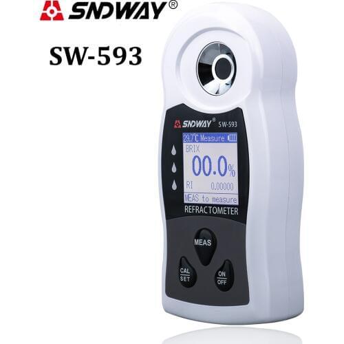 Digital Refractometer LCD Sugar Meter 0~55% Brix Saccharimeter Densimeter for Fruit Wine Beer Alcohol Sugar Concentration Tester