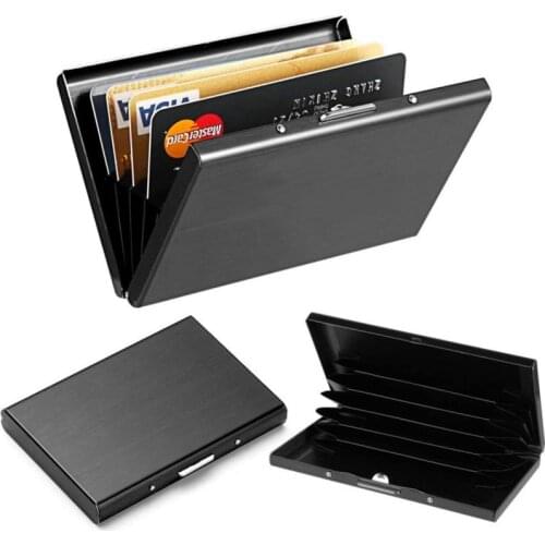 Stainless Steel Credit Card Holder Men Slim Anti Protect Travel ID Cardholder Women Rfid Wallet Metal Case Porte Carte