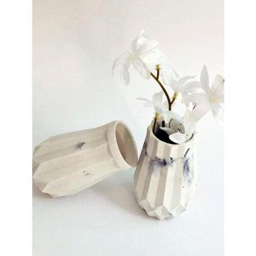 Concrete vase Mold Silicone Cement jardiniere Mold Resin Vase Mold Concrete Cement Pot Mold Pen Holder Cement Mold