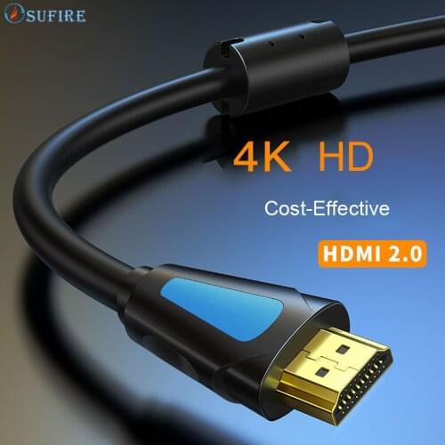 HDMI Cable HDMI2.0 HD Cable Support ARC 3D HDR 4K 60Hz Ultra HD for Splitter Switch PS3/4 TV Box Projector Laptop