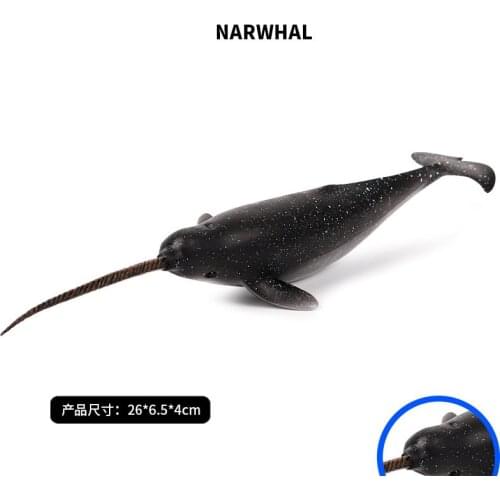Simulated Narwhal Sea Life Models Toys Animal Action Figure Whale Dolphin Toy Figures for Children Educational Toys